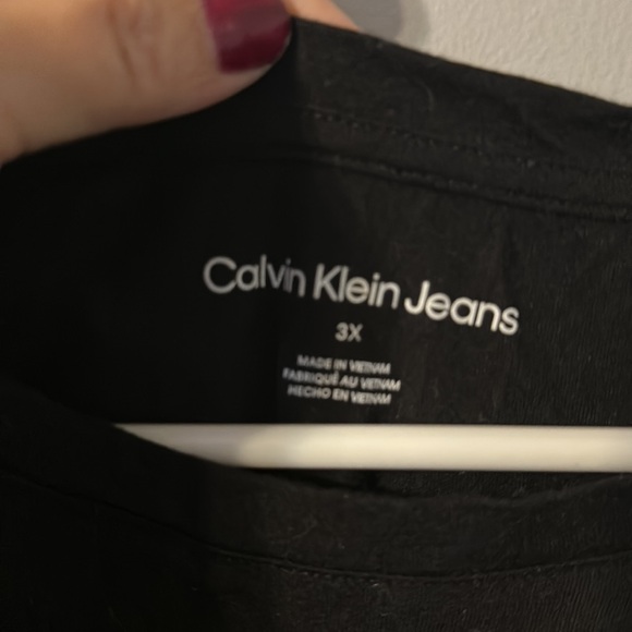 Calvin Klein Jeans  3X Black Short Sleeve Top - Picture 4 of 4